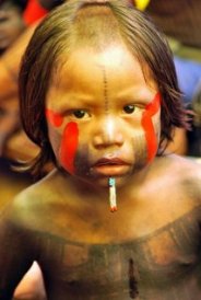 Amazon Indian lip plug child