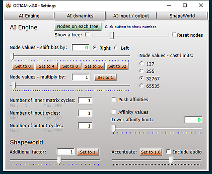 Settings window 2